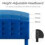 MCC (SINGLE, BLUE) Upholstered Bed Frame with Cozy Button Tufted Headboard & Adjustable Height, Wood Slat Support CHEYENNE 9