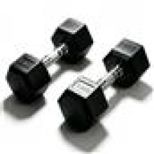 (7.5KG PAIR) Professional Grade Rubber Hex Dumbbells Anti-Roll, Noise-Reducing, Ergonomic Knurled Grip for Home Gym & Studio Strength Training