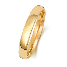 (O) Heavy 18ct Gold 3mm Slight Court Comfort Men/Ladies Wedding Band/Ring