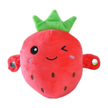 (Strawberry) Interactief muzikaal pluche speelgoed, hypoallergeen, voor baby's 6-12 maanden, met inductiepiano voor sensorische ontwikkeling