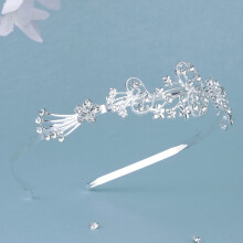 (Silver, TS-J3201) Sparkling Rhinestones Headband for Girls - Non Slip