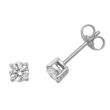 18ct White Gold Ladies Diamond Stud Earrings Brilliant Cut 0.65 Carat G-H - SI2 - 4mm*4mm