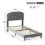 MCC (SINGLE, GREY) Upholstered Bed Frame with Cozy Button Tufted Headboard & Adjustable Height, Wood Slat Support CHELSEY 4