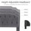 MCC (SINGLE, GREY) Upholstered Bed Frame with Cozy Button Tufted Headboard & Adjustable Height, Wood Slat Support CHELSEY 6