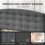 MCC (SINGLE, GREY) Upholstered Bed Frame with Cozy Button Tufted Headboard & Adjustable Height, Wood Slat Support CHEYENNE 9