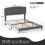 MCC (KING, GREY) Upholstered Bed Frame with Cozy Button Tufted Headboard & Adjustable Height, Wood Slat Support CHEYENNE 3
