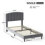 MCC (SINGLE, GREY) Upholstered Bed Frame with Cozy Button Tufted Headboard & Adjustable Height, Wood Slat Support CHEYENNE 3