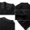 Herren-Kurzarm-Strickhemd mit Vertikalem Jacquardmuster Schwarz L 5