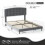 MCC (DOUBLE, GREY) Upholstered Bed Frame with Cozy Button Tufted Headboard & Adjustable Height, Wood Slat Support CHEYENNE 3
