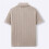 Herren-Kurzarm-Strickhemd mit Vertikalem Jacquardmuster Khaki M 4