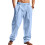 Mens Linen Blend Drawstring Casual Pants Light  M 1