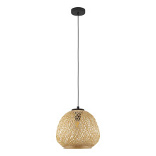 Eglo Dembleby Braided Wicker Pendant Light, Vintage, Nature and Hygge Design Hanging lamp