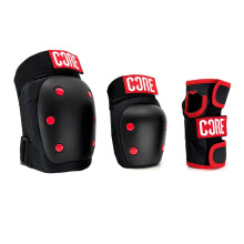 Core Skate Triple Pad set - Kids/Adult Knee, Elbow & Wrist Protective PadSet for Skateboarding, RollerBlading, Stunt Scooter & Cycling 3 in 1 Skate Pa