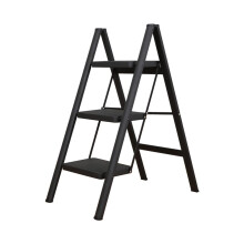 BAOYOUNI 3 Step Ladder Lightweight Folding Step Stool Heavy Duty Stepladder 330lbs Capacity with Anti-Slip Wide Pedal for Household, Office, Garage