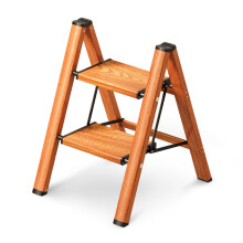 GameGem 2 Step Ladder, Folding Step Stool with Anti-Slip Wide Pedal, Aluminum Material Lightweight yet Sturdy, 150 KG Loading