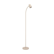 Eglo Arc Floor lamp Carlo, floorlamp for Living Room with Adjustable spot, Flexible Standing Light for Reading, Sand Beige Metal, E14 Socket, H 170 cm