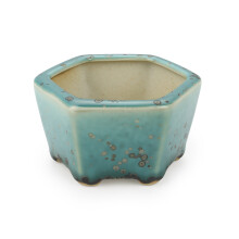 (01) Ceramic Succulent Pot - Drunken Glaze Desk Decor