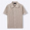 Herren-Kurzarm-Strickhemd mit Vertikalem Jacquardmuster Khaki L 3