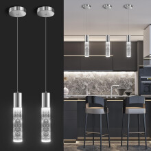OKELI Pendant Light Fixtures, Pendant Lights Kitchen Island, Bubble Crystal Chandeliers, Contains Light Sources for Bedroom Living Room Dining Room
