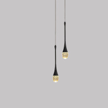 ZenithBeam 59''/150cm Foyer Entrance Crystal Chandeliers Living Room 2-Lights Ceiling Light Black Staircase Pendant Lights High Ceiling Hanging
