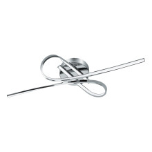 Eglo LED Ceiling Light Selvina, 2-Flame Ceiling Lamp, Living Room Light, Kitchen Lamp Made of Aluminium and Plastic, Hallway Ceiling Light in Chrome