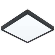 EGLO LED Ceiling Light Fueva 5, L x W 28.5 cm, 1-Bulb Surface-Mounted Light Modern Made of Steel and a Plastic Light Surface, Ceiling Light in Black