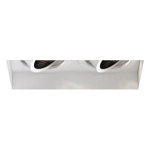 Astro Trimless Square Twin Adjustable Indoor Downlight (Matt White), GU10 LED Lamp, Designed in Britain - 1248022-3 Years Guarantee