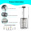 diisunbihuo Crystal Pendant Light, Black Rectangular Hanging Ceiling Light, E27 Dimmable Bulb Compatible 4