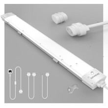 KUKUMAO LED Batten Light 6000K Daylight, Linkable LED Fluorescent Strip 4000LM Fitting for Garage, Workshop, Office, Wall, Kitchen, Shed