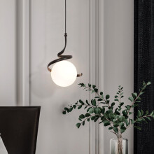 zhxinashu Glass Globe Pendant Light,Black Pendant Light for Kitchen Island
