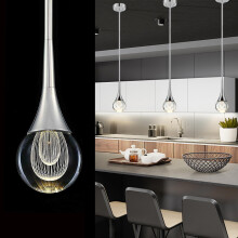 EANLOLY Crystal Pendant Light - Elegant LED Chandeliers Ceiling Fixture for Kitchen Islands, Dining Rooms, Bedroom, and Bar