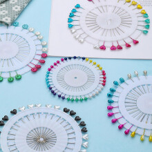 (Plum color 90 pieces) Épingles à coudre droites longues à tête colorée, multiformes, pour couture, travaux manuels et tableau en liège