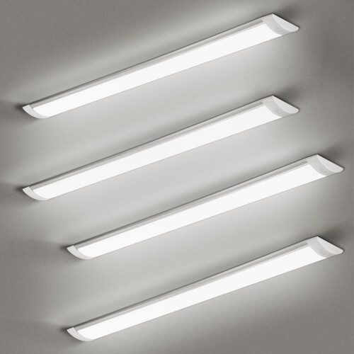 HUMIGA 3FT LED Batten Light, 30W Low Profile Wall Ceiling Surface Mounted Fitting