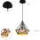 TEKLED Manila Hemp Rope Black Diamond Pendant Light | E27 Fitting | Adjustable Hanging Light | Rustic Hemp Rope Ceiling Light 2