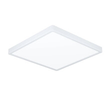 Eglo LED Ceiling Light Fitting Fueva 6, Square Ceiling lamp, Flush Light Fixture, White Plastic, Ceiling Lighting Warm White-Cold White, 39x39 cm
