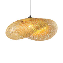 Schindora Boho Pendant Light,Creativity Hat E27 Rattan Lampshade Retro Light Straw Hanging Lights Weaving Pendant Lights for Dining Room Tea Room