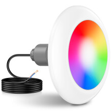 LyLmLe LED Pool Light with External Thread 2", 25W RGB Multicolor Pool Light Synchronous Control, Ø242mm