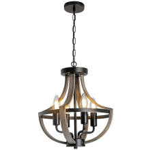 KEESFU Farmhouse Chandelier Ceiling Light,4-Light Vintage Pendant Lights for Kitchen Island,Rustic Chandelier for Dining Room Living Room Entryway
