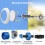 LyLmLe LED Pool Light with External Thread 2", 25W RGB Multicolor Pool Light Synchronous Control, Ø242mm 2