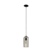 Eglo Pendant Lighting Roccamena, Vintage Ceiling Light Fitting Made of Black and Copper-Coloured Steel, Retro Hanging lamp for Dining and Living Room