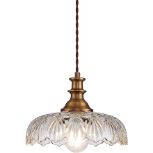 CHILDHOOD Chandeliers Ceiling Light Living Room, Chandelier, Vintage Pendant Light, Brass Glass Pendant Lamp, E27 Base