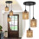 CRFASIBE 3-Light Rattan Pendant Light, E26 Boho Kitchen Island Hanging Lamp 1