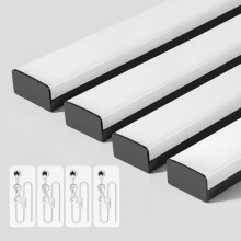 BrightFly Full-Screen LED Batten Light 4ft/115cm, Linkable Plug in Ceiling Light, 33W 3610lm 3000K/4200K/6500K Selectable