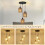 CRFASIBE 3-Light Rattan Pendant Light, E26 Boho Kitchen Island Hanging Lamp 5