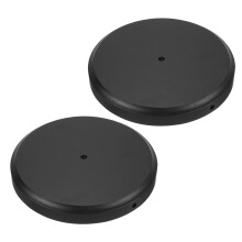 PATIKIL 8.5" x 9.25" Wooden Lamp Base, 2pcs Round Solid Wooden Base Wood Desk Lamp Display Stand Replacement for Bedroom Bedside Table Lamps DIY