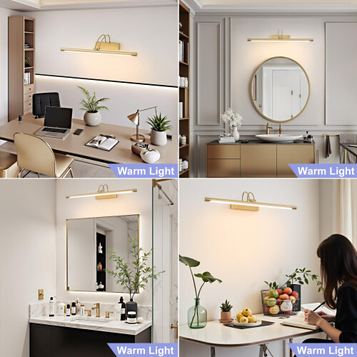 LED Bathroom Wall Light Bronze LED Picture Lights for Wall with Switch 60CM 2
