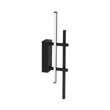 Eglo LED wall lamp Trepiliano, Indoor Mounted Light with indirect Lighting, Bedroom in Rod Shape, Black Metal, Warm White