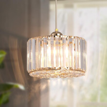 Crystal Pendant Light Modern Chandelier Pendant Lights Dinning Room, Semi Flush Mount Crystal Lighting Fixture E27 Base
