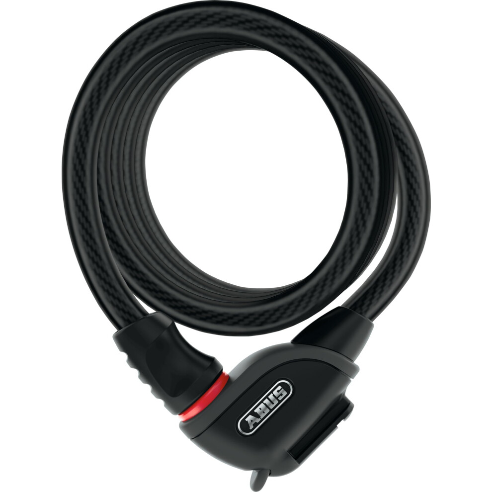 Abus Phantom 8950/180 Texkf Cable Lock - Bike Lock Set With Texkf Bracket For The Bike Frame - 12/15 Mm - Security Level 5 - Black
