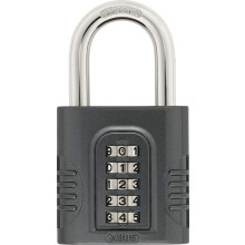 ABUS Combination Lock 158/65 - Padlock with Cast Zinc Casing - with Individually Adjustable Combination Code - ABUS Security Level 8 - Dark Grey